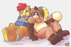 gazroar.png A gift pic for gazpacho because his half of a trade was really awesome XP. Plus yay fat coon/tanuki things.