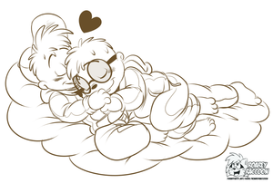 alvonsnuggles.png Quickie doodle of Alvin and Simon snuggling and stuff. Thought it'd be cute XP.
