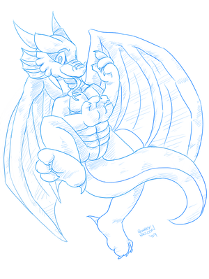 thebrownwolf_sketch.png Here's the first of the $5 sketch commissions I'm offering. This one is the dragon character of thebrownwolf . Whee!