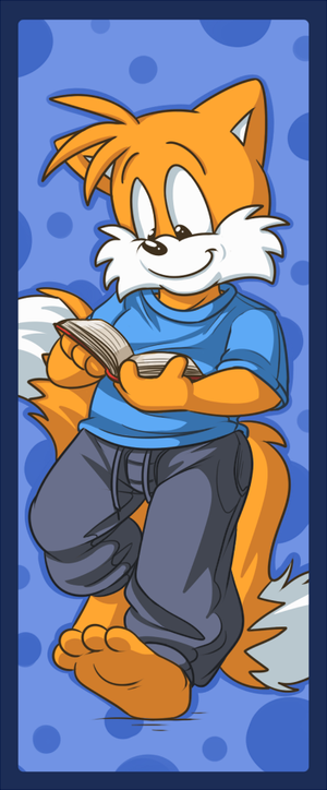 tailsbmark.png I love reading (and I love Tails), I read a few books a month, so I made a Tails bookmark. I'll be selling laminated versions of these buggers at Confuzzled for a reasonable price, so if you're attending the con look for me in the dealers den.