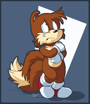 upsettails copy.png Something without smiles and joy, as a bit of a contrast XP. EDIT: Made the tears look less like his eyes were melting onto his cheeks.