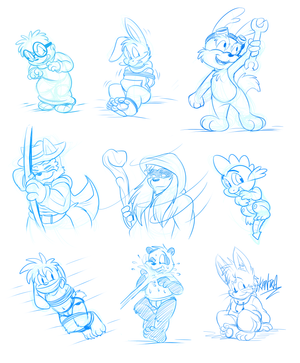 lsfreebies.png I felt like doing some quick doodles so I did some free stuff for people on livestream XP. Larger version on IB: https://inkbunny.net/submissionview.php?id=272373