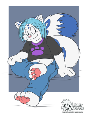 vemuschillcolour.png Commission for vemus of his character lounging around being chubby.