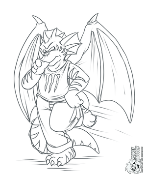 cromesucks.png Sketch commission for crome of his character sucking his thumb with an unfitting expression!