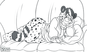 kyyannolounge.png Another, earlier, sketch commission for kyyanno featuring his character just lounging around all expectant like.