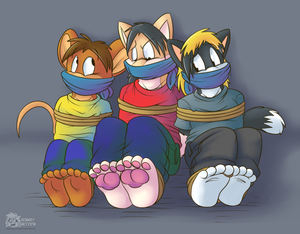 lightcodyclydeboundfin.png Commission for firewolf66 featuring 3 of his characters XP.