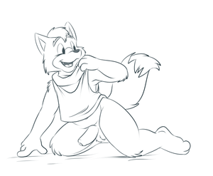 yaymclouded.png Silly little sketch of Fox McCloud XP.