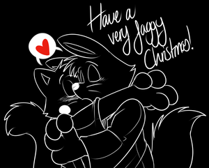 faggychrstms.png Little sketch of Zorori and Arthur doing some romantic gay smooching XP.