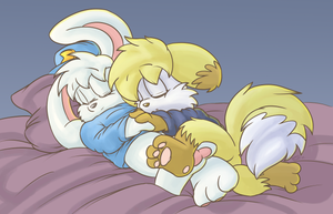 ian_keaton.png This cuddly cute thing be for iankeaton . Here are two of his characters cuddling up, isn't it cute? =O