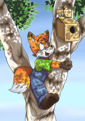 finpiccysmall.png This one is a picture for family, which is to say one of the recently-born nephews of my boyfriend. Or, should I say, more for his parents because the recipient is rather too young to have much of an opinion on it XP. But yeah, here it is anyway! Still might be tweaked depending on the opinion of the bf's family members XP.