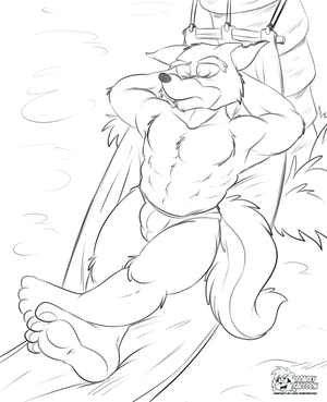 karnageinahammock.png Sketch commission for edgefox of Don Karnage from Talespin, drawn all muscular and shit. I'm still trying to learn basic anatomy so any aficionados out there please forgive the fuckups XP.