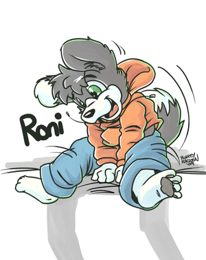 ronijump.png More practice scribblings, I haven't drawn much in quite a while. Oh, and more of Wolfblades' Roni XP.