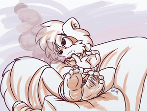 smoketieroarey copy.png Quick thing, doodled in SAI for a bit :F. I wonder what's due to happen =O.