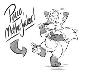 pwsmthr.png Stupid random doodle. I need to do a paw-themed sketch livestream sometime XP.