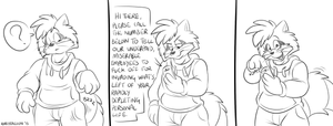 textspamroar.png Silly sketchy comic thing I doodled the other day after getting more text spam on my phone, whilst I was washing dishes XP. I occasionally put up little cartoons like this on twitter.