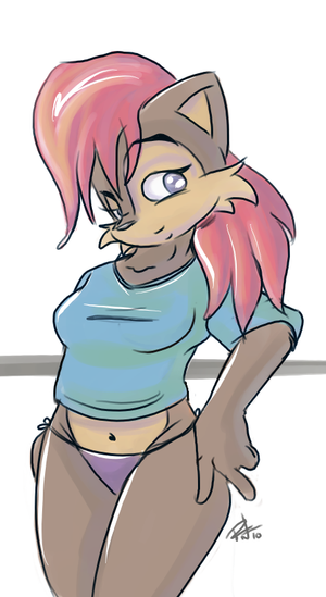 sallystand.png Another picture of Sally Acorn. Basically a quick sketch to try and draw a female body :F.