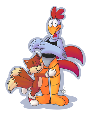 tailsnscratch.png Just some AoStH fanart. Tails has a super power and it is cuteness. Or some fucking shit like that XP.