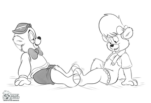 mollyoscarfootsie.png Sketch commission for anonymous of two Talespin characters, uploaded at their request XP.