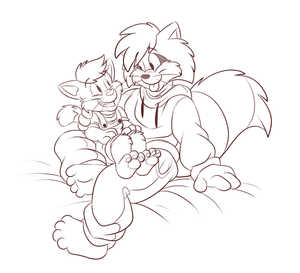 landisroar.png Just a little sketchy thing for kittyboy XP. Roarey is looking after that purple cat bugger XP.