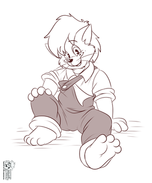 tomsawyerpaws.png Sketch commission for anon, featuring Tom Sawyer just sitting and staring at you.