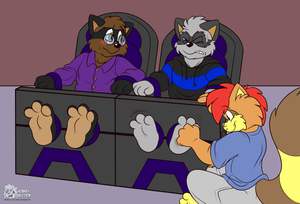 chchrot.png Flat colour commission for chaos99 and chameleonice featuring their characters in an unsurprising situation with Roarey. First part of 3, so two more pics coming in the future XP.