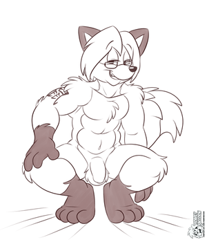 jcfoxpose2.png Sketch commission for jcfox of his character posing and stuffs XP.