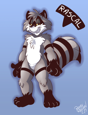 rascalref.png Coloured commission for rocky_raccoon_uk, helped him design a new raccoon character XP.