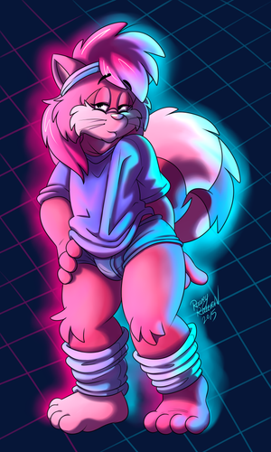 femroar80s.png Drawn for a laugh, an effeminate Roarey with a ridiculous 80's colour scheme XP.