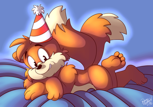 tails25th.png So the Sonic franchise is 25 years old, apparently XP. Seemed like a decent excuse to draw my favourite version of Tails throughout the years: AoSth/SatAM XP.