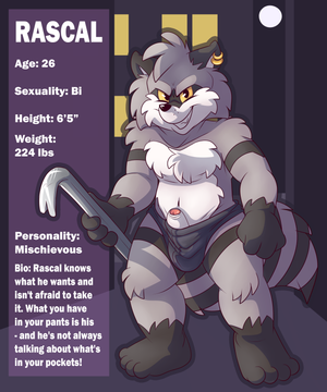 rascalmodelpage.png Another page there be of this raccoony pinup magaziney thing. This time it's [FA]rockyraccoonuk[/fa]! If you want to get in on this, more info is here:

https://inkbunny.net/submissionview.php?id=1156330
