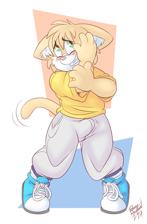 sammyshy1.png Coloured sketch commission for [iconname]TuneCharmer[/iconname], featuring [iconname]SammyStowes[/iconname] in a familiar situation XP.