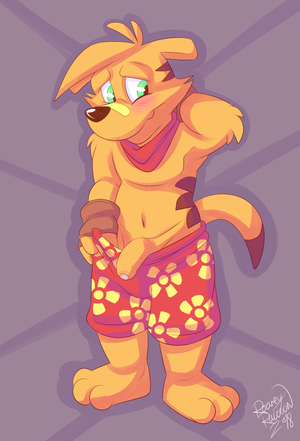 tyshy.png Coloured sketch commission for [iconname]wolfoxx[/iconname], featuring an old video game character!

EDIT: So [iconname]Zakurei[/iconname] liked my previous pic of Ty and fancied inserting himself into the image XP.