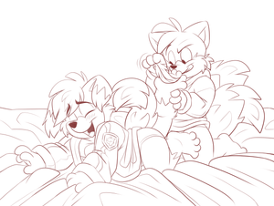 mamorutailstkle.png Random sketch of Tails and Mamoru-kun, because I think they're adorable and I need to draw more tickling stuff in general. Incidentally, if you like pics of this nature, do drop me a line for a commission!

I have a patreon if you want to support me, here:

https://www.patreon.com/roareyraccoon

I also have a Ko-Fi page:

http://ko-fi.com/roareyraccoon

Or you can donate via paypal XP.

https://www.paypal.me/roareyraccoon