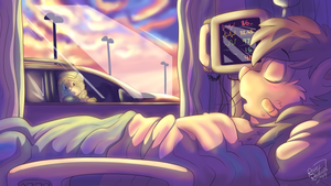 holdon95.png Full colour commission for [iconname]MaxDeGroot[/iconname], featuring his bear, Dipper, being concerned for [iconname]BobbyThornbody[/iconname]'s Bobby, the porcupine in ze bed XP.