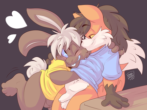 foxrabkiss.png Just a couple random characters being affectionate XP.

If you want to see all my art, including some exclusive drawings (in a members-only telegram group), and support me in the silly shit I make, you can do so here:

https://www.patreon.com/roareyraccoon