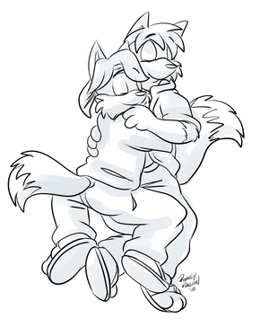 zackicecuddle.png Another sketch from a bunch done for backlash during an ArtSlave session. This one is of him with his other half :F.