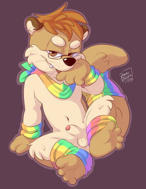 sassyfen.png Commission for an otter named Fen, being a cheeky little buggerlugs XP.