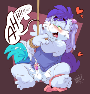 lavivibe.png Commission for Fen of his goat/dragon shapeshifting boi both jizzing and not. Schrödinger's sploot.