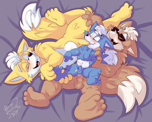 floatyfoxes.png Pic for [iconname]IBp[/iconname] featuring three generations of McCloud's in Zero-G XP.