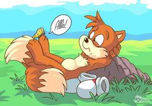  Coloured version of the previous sketch, because I felt like colouring something easy before I work on commissions again.