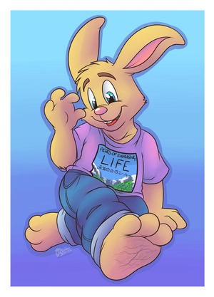  Commission for yeoman featuring his character Bruce Kinomoto chilling out and stuff.