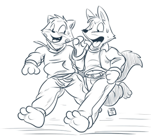  Love these two, so I quickly sketched them XP. <3