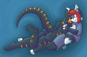  A commission for svix featuring his character and niros being all cuddly and stuff. From my batch of Confuzzled commissions XP.