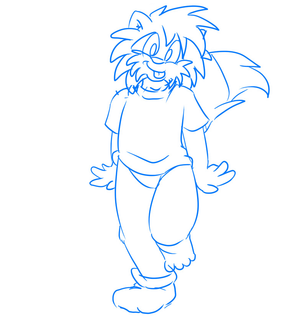  I've cobbled together a really wobbly and sketchy version of a short loop I wanted to animate of Roarey walking effeminately to some music. Obviously it's just a gif at this stage so no music XP. I'm a total novice at this stuff and this is my first animation that isn't an avatar consisting of a few frames. And that's my excuse for why his head is shit XP.