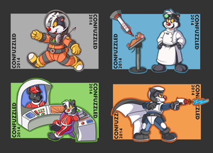  Here are the designs I did for the room keys at Confuzzled this year XP.