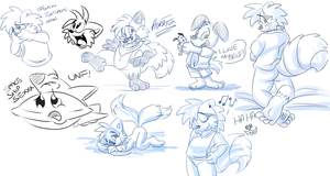  First bunch of sketches from a Livestream session thingeh.