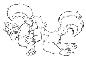 baccoonsketchrim.png A sketch commission for dreadfox done during a livestream session XP.