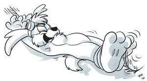 chaos tickle.png Commission sketch for chaoscoyote done during livestream sessionen.