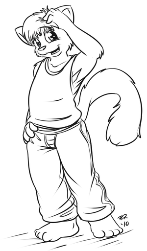 kingboomysketch.png A commission sketch for kingboomy of his character being all shy and stuffs.