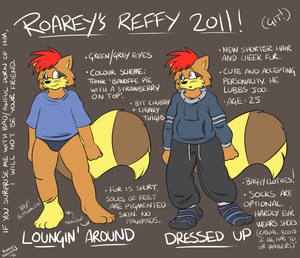 2011roareyref.png Fancied changing up the character a bit, now that I've turned 25. Here we go XP.